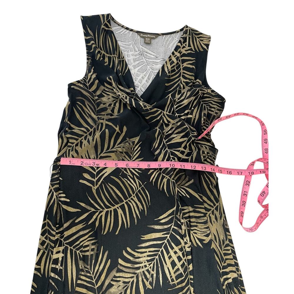 Tommy Bahama Modal Jersey Knit Faux Wrap Dress Sz M Tropical Vacation Travel - Picture 8 of 12